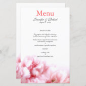 Menu Roze internachting (Voorkant / Achterkant)
