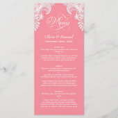 Menu Roze kabelweddenschap (Voorkant)