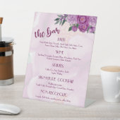 Menu Roze pony Wedding Bar Reclamebord Met Voetstuk (Insitu)