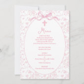 Menu roze toile kaart (Voorkant)
