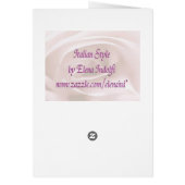 Menu rozen Bouquet Wedding (Achterkant)