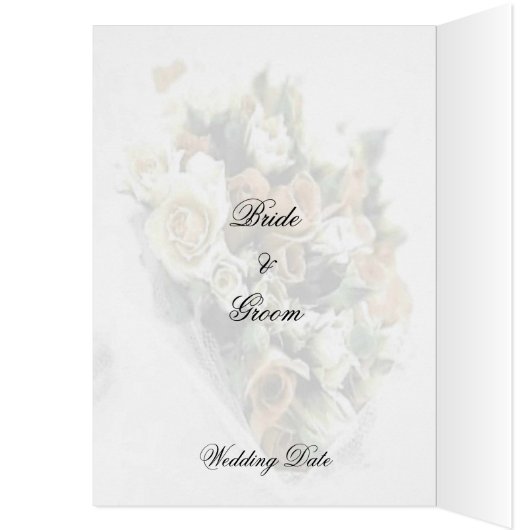 Menu rozen Bouquet Wedding (Binnen (Links))