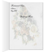 Menu rozen Bouquet Wedding (Binnen (Rechts))