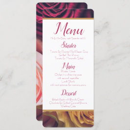 Menu rozen kaart