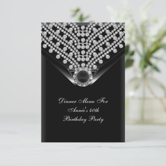 MENU RSVP 1Herziene Annie's verjaardagsuitnodiging Kaart (Staand voorkant)