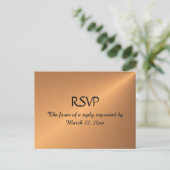 Menu RSVP koperen Shine (Staand voorkant)
