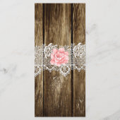 Menu Rustic Barn Wood & Lace Wedding (Achterkant)