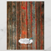 Menu Rustic Barn Wood Wedding (Achterkant)