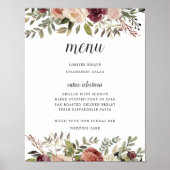Menu Rustic Bloom Poster (Voorkant)