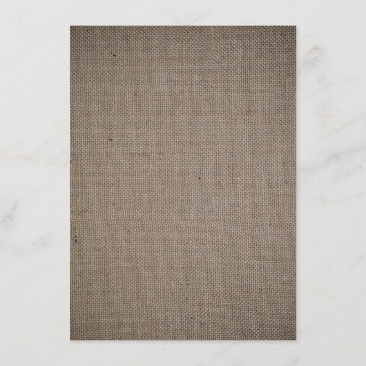 Menu Rustic Burlap Wedding (Achterkant)