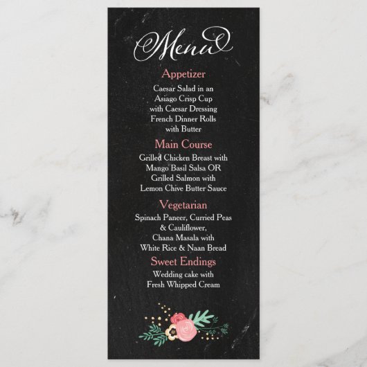 Menu Rustic Chalkboard (Voorkant)