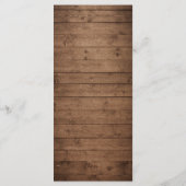 Menu Rustic Country Wedding | Hout van String Ligh (Achterkant)