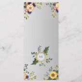 Menu Rustic Floral Paars Wedding (Achterkant)