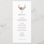 Menu Rustic Holiday Dinner Winter Wedding Table (Voorkant)