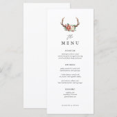Menu Rustic Holiday Dinner Winter Wedding Table (Voorkant / Achterkant)