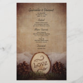 Menu Rustic Pines Bossen Wedding (Voorkant)