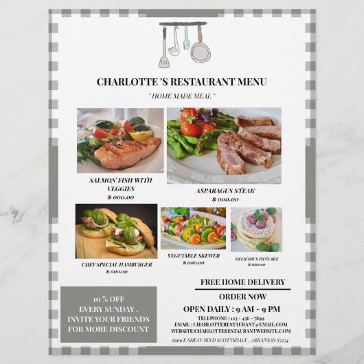 Menu Rustic Pset Restaurant (Voorkant)