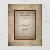 Menu Rustic Vineyard Barn Script Wedding (Achterkant)