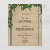 Menu Rustic Vineyard Barn Script Wedding (Voorkant)