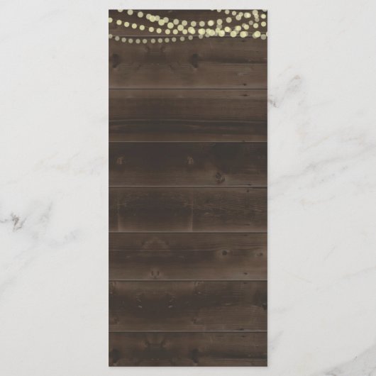 Menu Rustic voor bruiloft of andere speciale voorv (Achterkant)