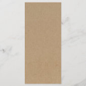 Menu Rustic voor bruiloft of andere speciale voorv (Achterkant)