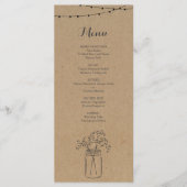 Menu Rustic voor bruiloft of andere speciale voorv (Voorkant)