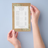 Menu Rustic Waterverf Greenery Salon Service (Hand)