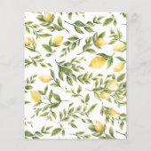 Menu Rustic Wedding Lemon Greenery (Achterkant)