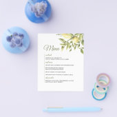 Menu Rustic Wedding Lemon Greenery (Enkel)