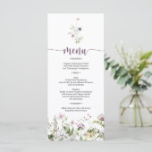 Menu Rustic Wildflower Vrijgezellenfeest (Staand voorkant)