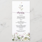 Menu Rustic Wildflower Vrijgezellenfeest (Voorkant)