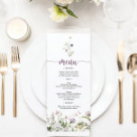 Menu Rustic Wildflower Vrijgezellenfeest<br><div class="desc">Dit ontwerp bevat een delicaat boeket van beschilderde wilde bloemen en groen samen met een prachtige combinatie van moderne en roestachtige lettertypen. Bekijk het hele collectie voor meer overeenkomende objecten!</div>