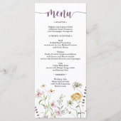Menu Rustic Wildflower Wedding Vrijgezellenfeest (Voorkant)