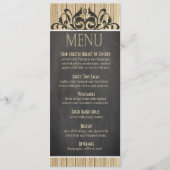Menu Rustic Wood | blonde kaalkarton (Voorkant)