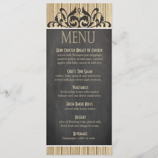 Menu Rustic Wood | blonde kaalkarton (Voorkant)