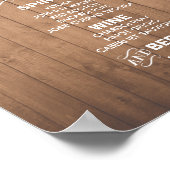 Menu Rustige balk | Bang van een bruiloft Poster (Hoek)