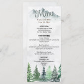 Menu Rustige bergen en Waterverf van bossen (Voorkant / Achterkant)