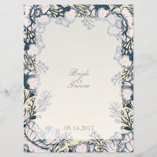 Menu Rustige bloem (Achterkant)