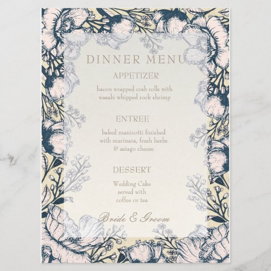 Menu Rustige  bloem (Voorkant)