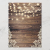 Menu Rustige houten en String Lights (Achterkant)
