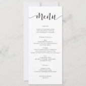 Menu Rustige kabelverbinding of Vrijgezellenfeest Kaart (Voorkant)