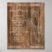 Menu Rustige landenstreepjesbar Poster (Voorkant)