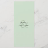 Menu Rustige Sage Green Eucalyptus Wedding (Achterkant)