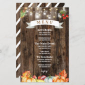 Menu Rustige Thanksgiving (Voorkant / Achterkant)