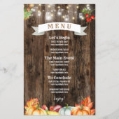 Menu Rustige Thanksgiving (Voorkant)