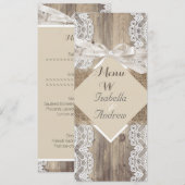 Menu Rustige Trouw Beige Wit Kant Hout Jute 2 (Voorkant / Achterkant)