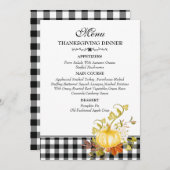 Menu Rustige Waterverf Pumpkin-speldenThanksgiving (Voorkant / Achterkant)