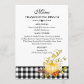 Menu Rustige Waterverf Pumpkin-speldenThanksgiving (Voorkant)