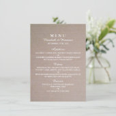 Menu Rustisch Country Kraft Wedding (Staand voorkant)