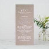 Menu Rustisch Country Kraft Wedding (Staand voorkant)
